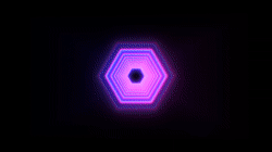 Neon Glitch Shapes - Octagon Tunnel